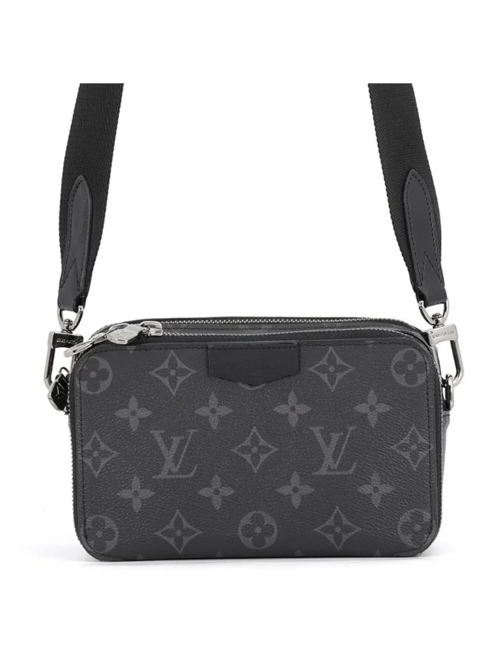 Louis Vuitton Shoulder Bag Monogram Eclipse Alpha Wearable Wallet Black